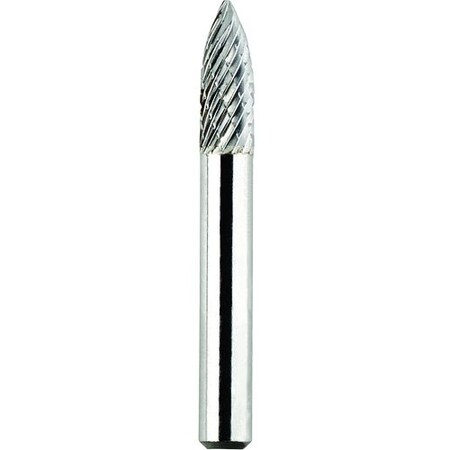 Morse Carbide Burr, Premium, Series 5970, Pointed, 18 Head Dia, 12 Length of Cut, 2 Overall Length,  59948